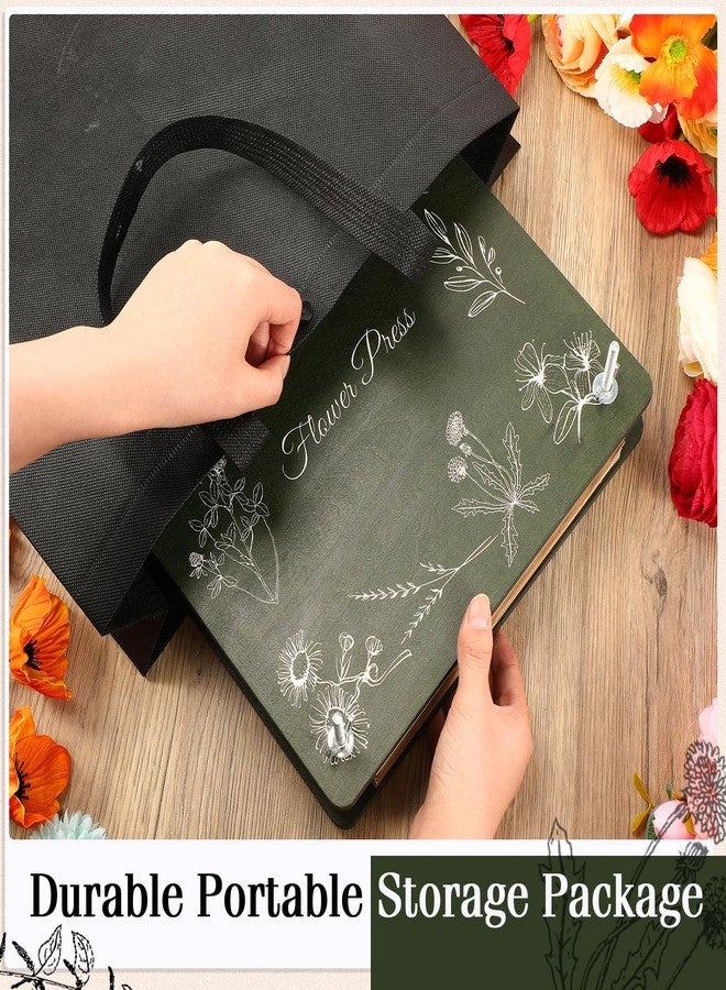 Hoolerry Extra Large Flower Press Kit 11" x 11" Wooden Floral Presser 10 Layers Wedding Bouquet Preservation Kit Dried Flower Art for Bookmark Floral Drying Gift(Olive) - Image 5